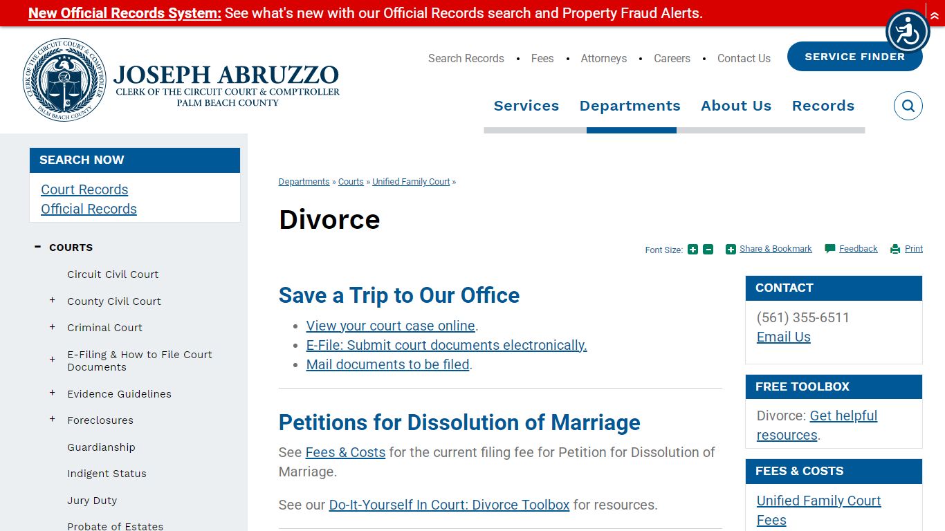Divorce | Clerk of the Circuit Court & Comptroller, Palm Beach County